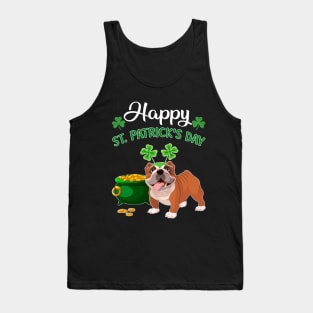 Happy St Patrick_s Day For Bulldog Lovers T shirt Tank Top